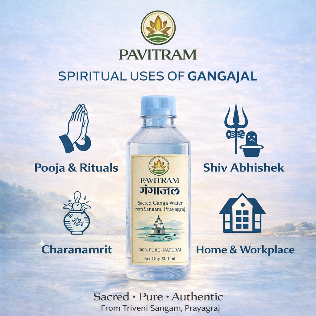 Pack of 4 Bottles containing 500 ML Gangajal in one bottle ( 500 ML * 4 Bottles = 1 Box)